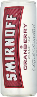 Smirnoff Red Label Vodka and Cranberry 250 ml x 12