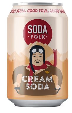 Soda Folk Cream Soda, Can 330 ml x 24