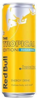 Red Bull Energy Drink, Sugar Free, Tropical Edition, Can 250 ml x 12