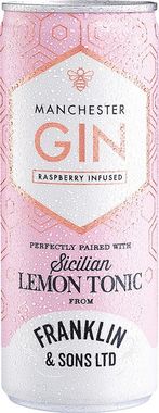 Manchester Pink Gin and Franklin & Sons Sicilian Lemon Tonic, Can 250 ml x 12