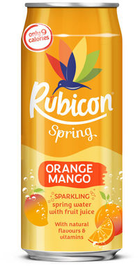 Rubicon Spring Sparkling Orange Mango, Can 330 ml x 12