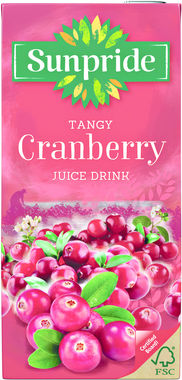 Sunpride Cranberry Juice , tetra 1 lt x 12