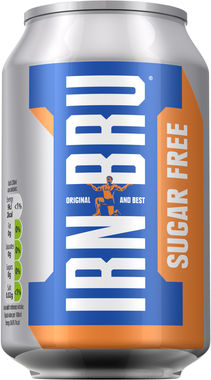 Barrs Irn Bru Sugar Free, Can 330 ml x 24