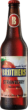 Brothers Strawberry Mixed Pear Cider, NRB 500 ml x 12