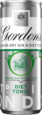 Gordon's Gin and Schweppes Slimline Tonic 250 ml x 12