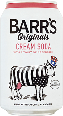 Barrs Original Cream Soda, Can 330 ml x 24