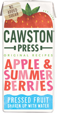 Cawston Press Apple & Summer Berries, Carton 200ml x 18