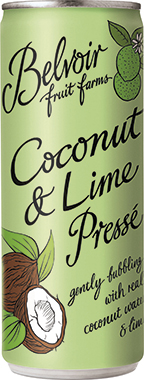 Belvoir Sparkling Coconut & Lime Presse, Can 250 ml x 12