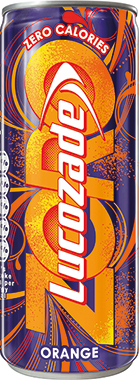 Lucozade Zero Orange Can 250 ml x 24