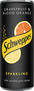 Schweppes Sparkling Juice Grapefruit & Blood Orange Can 250 ml x 24
