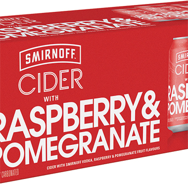 Smirnoff Cider Raspberry and Pomegranate 330ml x 10 x 3