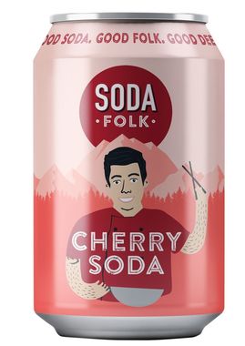 Soda Folk Cherry, Can 330 ml x 24