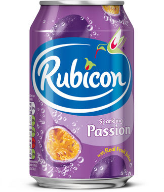 Rubicon Sparkling Passion Fruit Juice Drink, Can 330 ml x 24