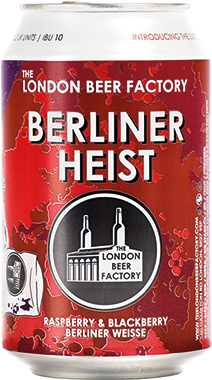 The London Beer Factory Berliner Heist Raspberry & Blackberry sour beer, Can 330 ml x 24