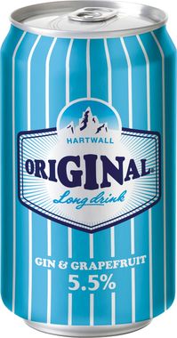 Hartwall Original Long Drink Gin & Grapefruit, Can 330 ml x 24