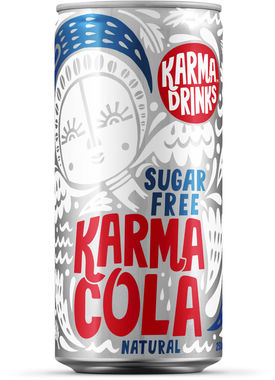 Karma Organic Cola Sugar Free, Can 250 ml x 24