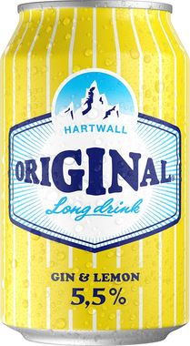 Hartwall Original Long Drink Gin & Lemon, Can 330 ml x 24
