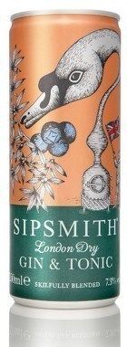 Sipsmith Gin and Tonic, Can 250 ml x 12
