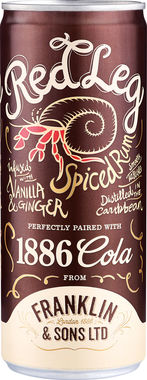 Red Leg Rum and Franklin & Sons 1886 Cola RTS, Can 250 ml x 12