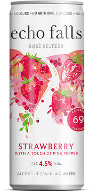 Echo Falls Seltzer Strawberries & Pink Pepper, Can 250 ml x 12