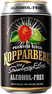 Kopparberg Alcohol Free Strawberry & Lime, Can 330 ml x 24
