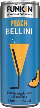 Funkin Peach Bellini, Can 250 ml x 12