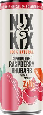 Nix & Kix Raspberry & Rhubarb, Can 250 ml x 24