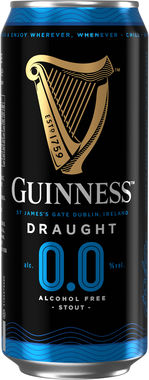Guinness Draught 0.0%, Can 440 ml x 24