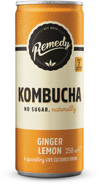 Remedy Kombucha Ginger Lemon 250 ml x 12