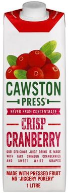 Cawston Press Crisp Cranberry 1 lt x 8