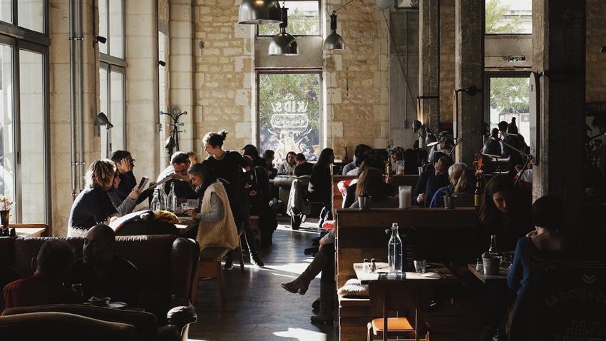 Image Of People In A Cafe