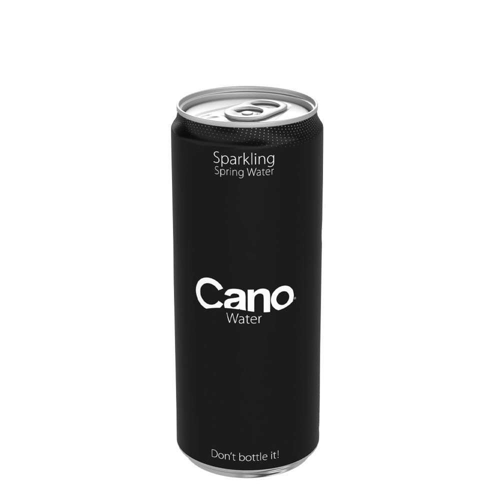 CanO Water Sparkling Spring Water, Resealable Can 330 ml x 24